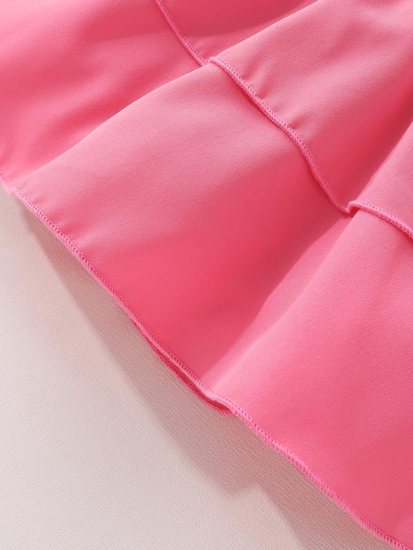 Girls Cute 2pcs Set, Ribbed Long Sleeve Top With 3D Bowknot & Ruffle Hem Mini Skirt In Pink, Autumn/Winter