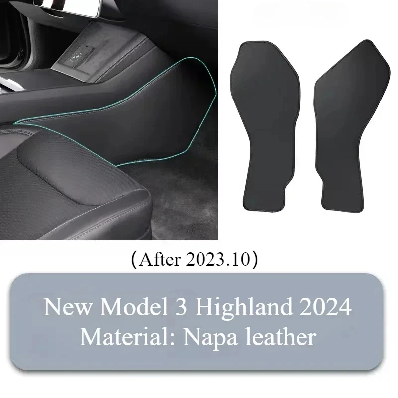 Central Control Side Defense Pads for Tesla Model 3+ Anti Kick Pad Rear Door Protective Cover New Model3 Highland 2024 Accessory