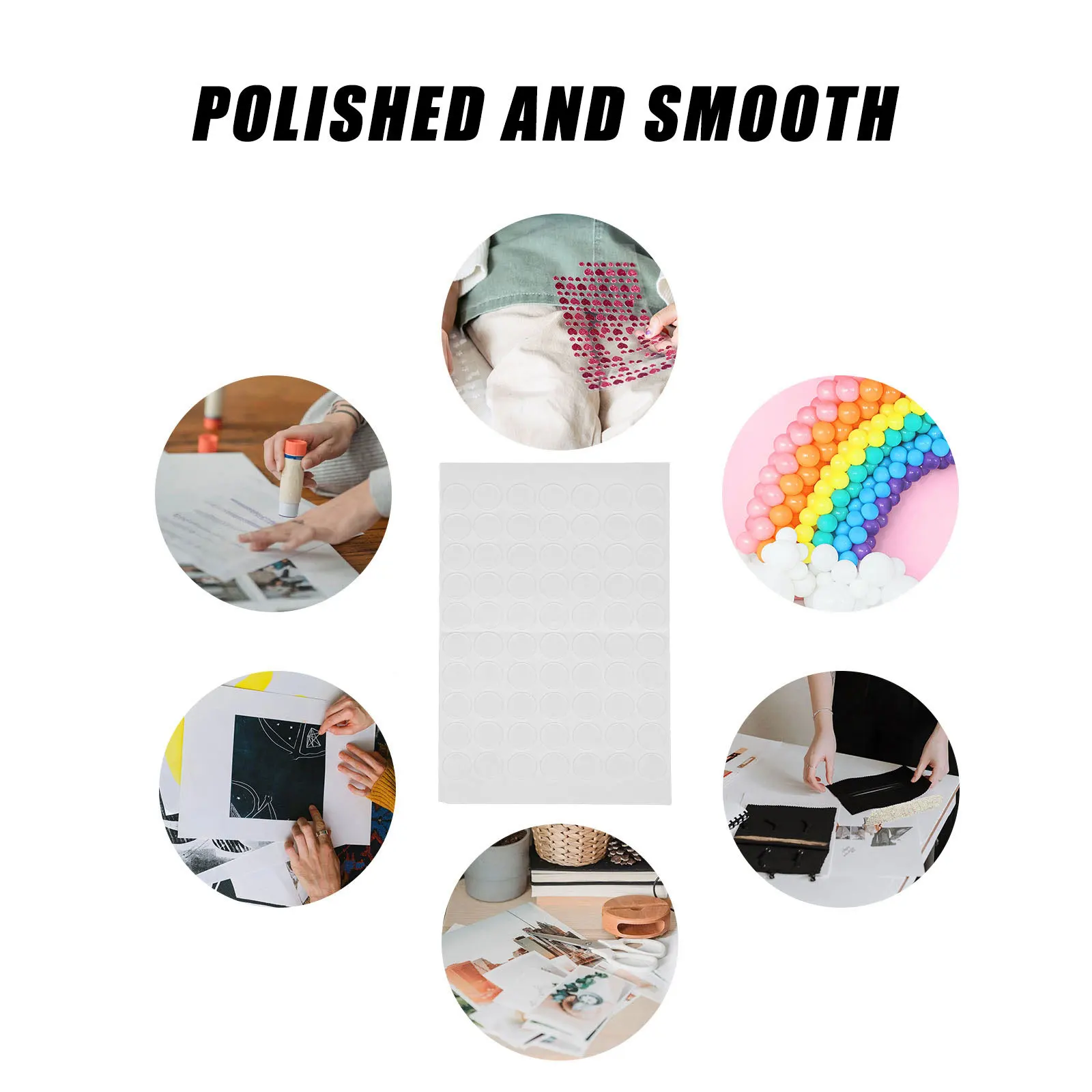 

140Pcs Transparent Acrylic Double Sided Round Adhesive Tape Removable Heavy Duty for Craft Wedding Decorations