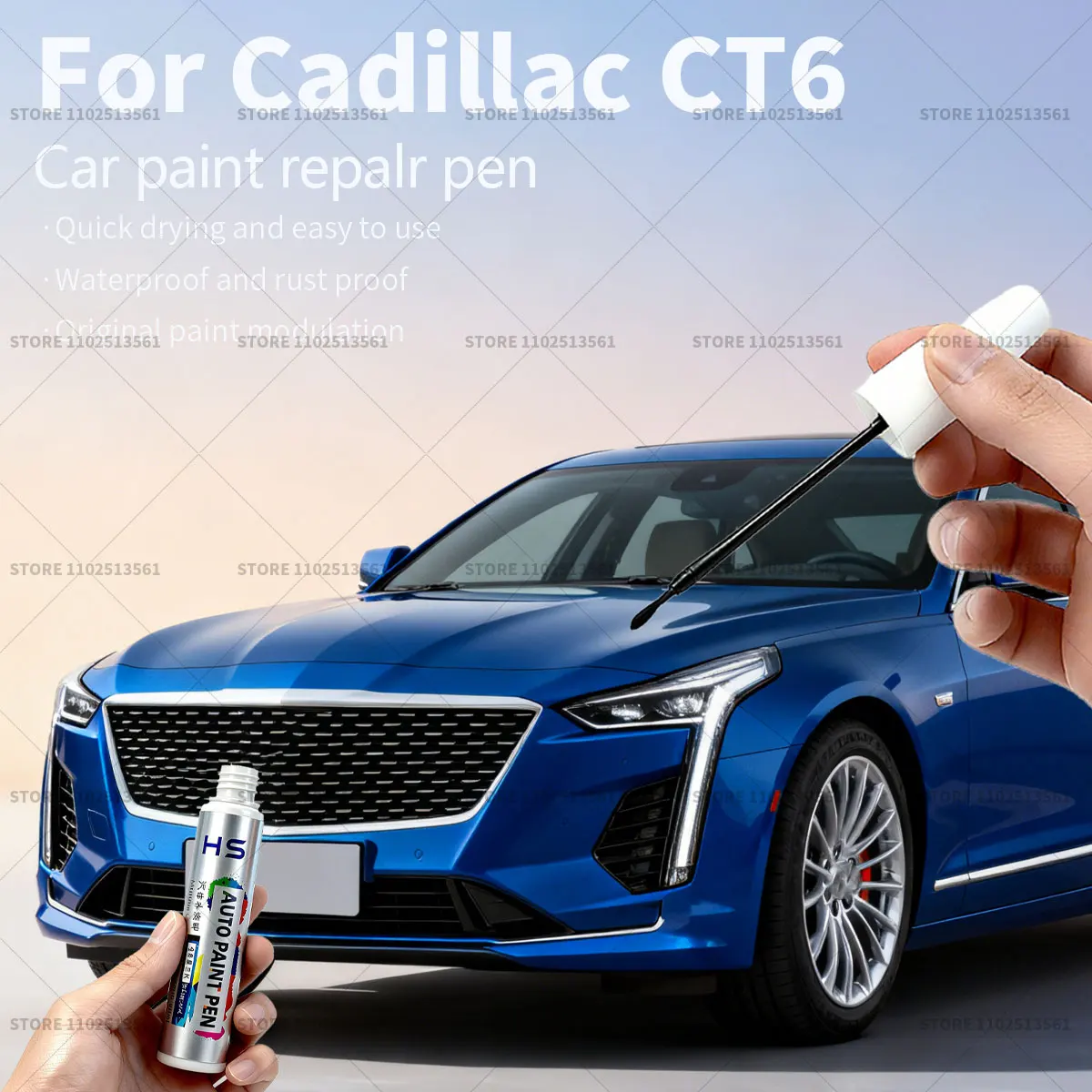 

Car Paint Repair Pen Touch Up Scratch Remover DIY Auto Accessories For Cadillac CT6 White Blue Silver Red GNT Gray 05U GZA Black