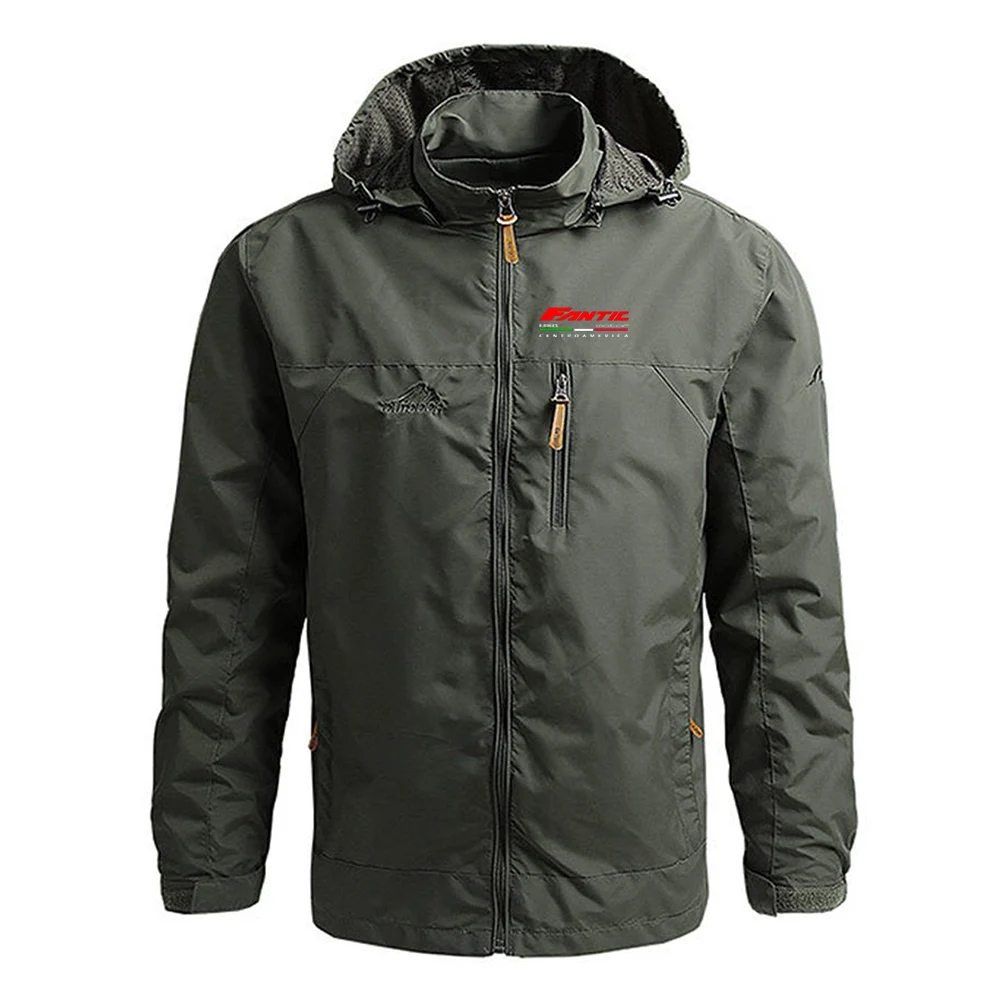 Men's Fantic Motor Logo Print 2026 Spring And Autumn Double-layer Zipper Hoodie Fashionable Jacket Mew Sports Coat Jacket view 4