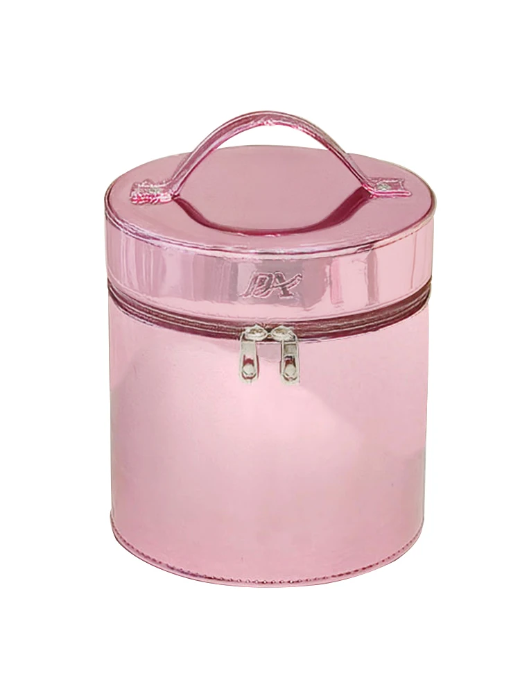 Round bucket cosmetic bag, high-end ins new model, exquisite appearance, niche women, portable and large capacity