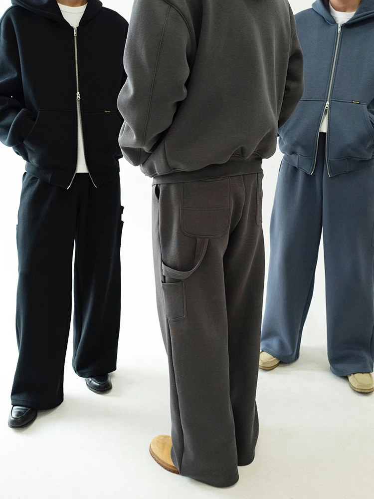 

Supertofu AW24 Anti-Wrinkle Straight Leg Loose Fit Air Layered Durable Workwear Sle Youthful Cotton Sweatpants
