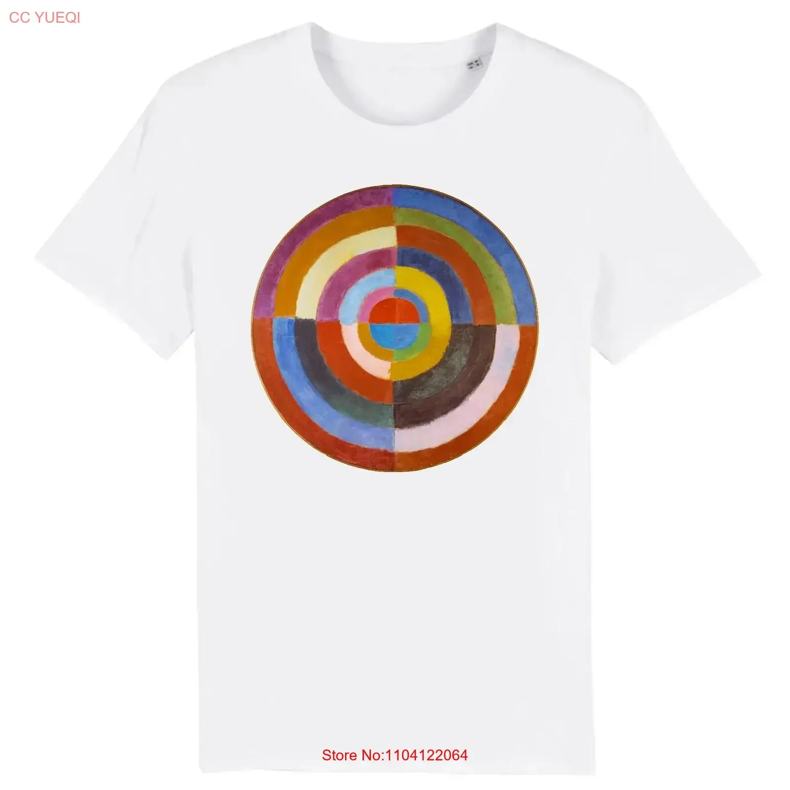 Disque Le premier by Robert Delaunay 1913 Organic Cotton T Shirt vintage Washed homme Stylish Breathable Top For Everyday Wear