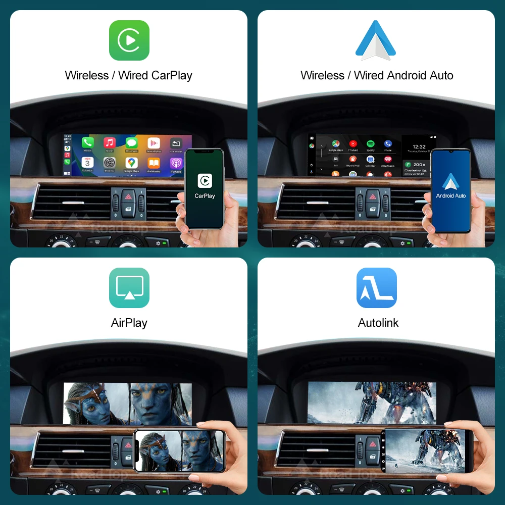 8.8' Wireless Apple CarPlay Android Auto For BMW 3 5 Series E90 E91 E60 E61 2005-2010 CCC CIC Car Multimedia Radio Linux Player