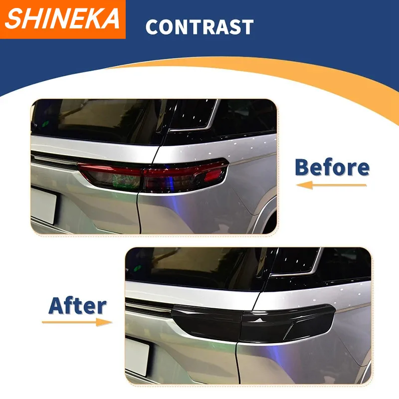 SHINEKA Car Tail Light Lamp Decoration Cover For Jeep Grand Cherokee 2021 2022 2023 2024 Up Taillight Cover Exterior Accessories