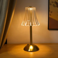 Portable crystal LED desk lamp, USB tri color touch charging lamp, decorative lamp, bedside lamp, dining room lamp, ambient lamp