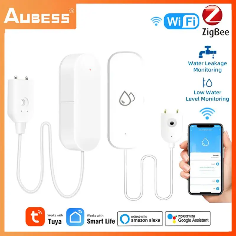 ZigBee Tuya Smart WIFI Water Leakage Sensor Alarm APP Remote Monitor Water Overflow Level Detector Home Security Alarm System