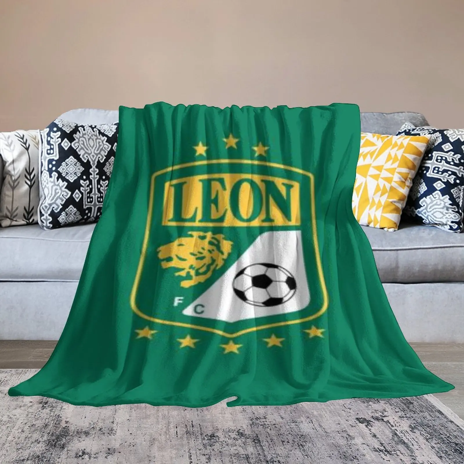 

Mexico Leon Club Throw Blanket Sofa Couch Cover Soft Cozy Microfiber Flannel Huggl Quilts Bed Blankets Decoration Gifts