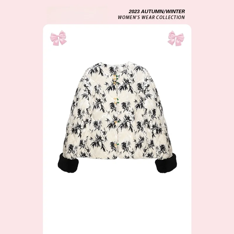 

Новая куртка-пальто из хлопка с вышивкой в китайском стиле, эксклюзивная женская модная верхняя одежда