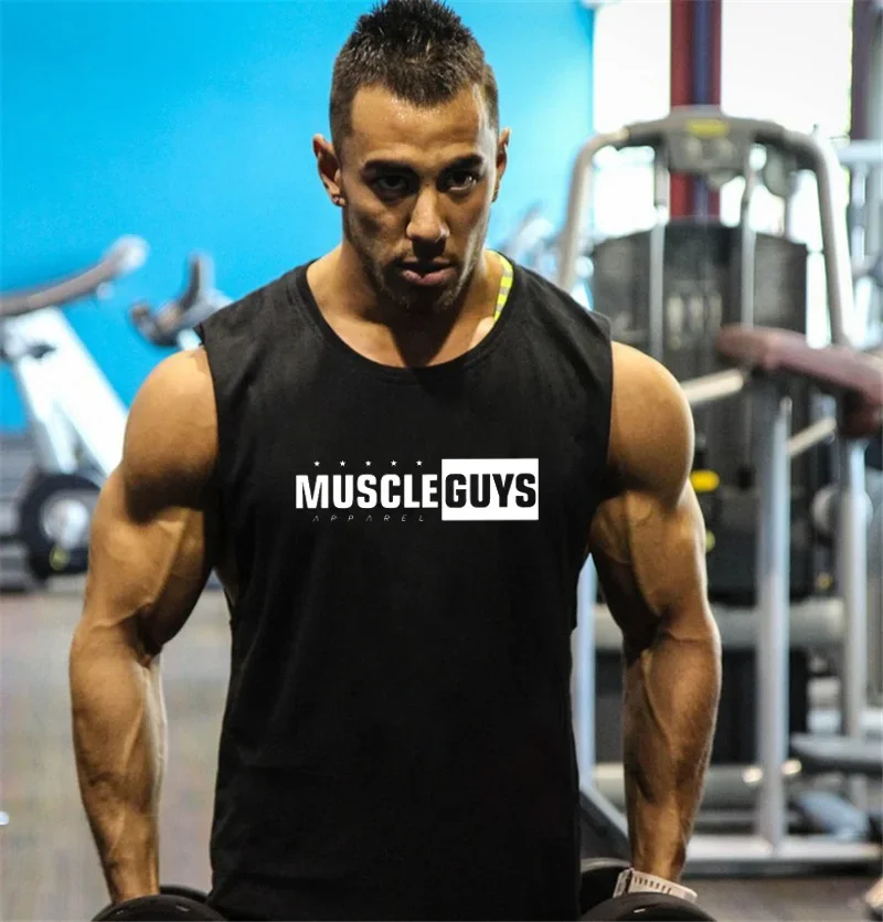 Brand Workout Clothing Fashion Stringer Gym Tank Top Men Summer Running Fitness Singlets Sleeveless Shirt Muscle Sport Vest