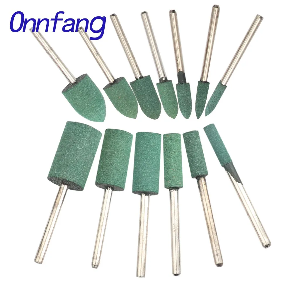 5/10Pcs Rubber Abrasive 3mm Shank Grinding Head for Mold Metal Polishing Dremel Rotary Tools