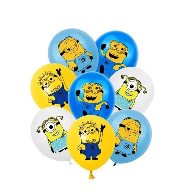 16PCS Minions Cartoon Latex Balloon Set Cute Balloons Toys Child Birthday Wedding Baby Shower Graduation Party Decorations Gifts