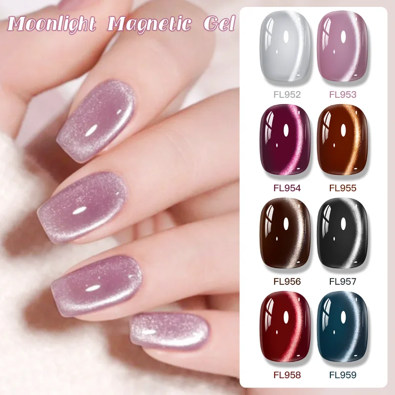 10ml Moonlight Cat Magnetic Gel Nail Polish Glitter Effect Semi Permanent UV LED Gel Nail Art Vernis Manicure DIY Nail Supplies