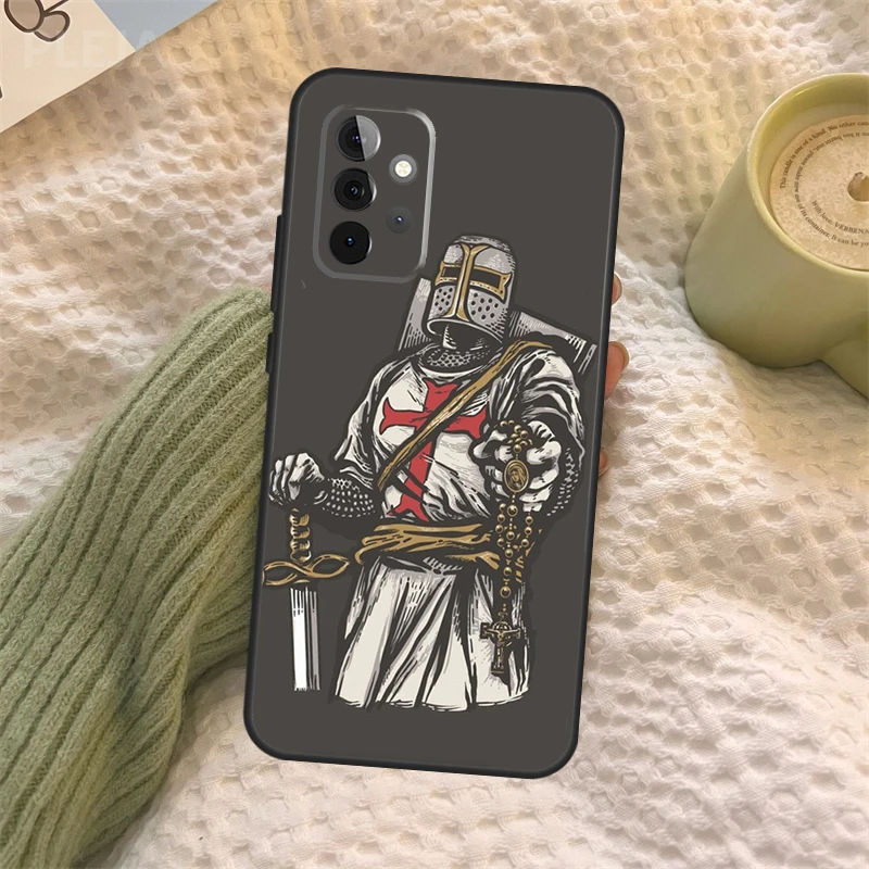 Templar Knight Fundas For Samsung Galaxy A53 A33 A73 A51 A71 A50 A70 A12 A22 A32 A52 A72 A52S A21S Case