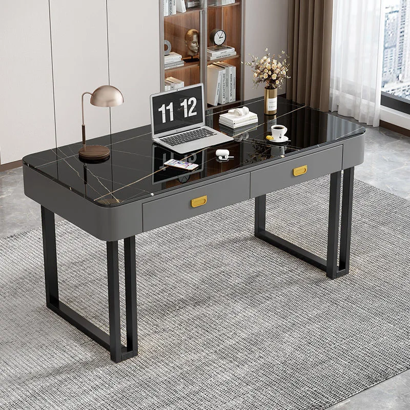 Tempered glass e-sports bedroom dresser integrated office desk and chair combination