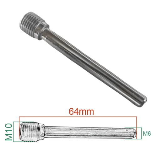 Imagen 2 del producto 64mm motocicleta bomba inferior pastilla de freno de disco tornillo de fijación guía Hexagonal perno guía rosca M10 10mm paso 1