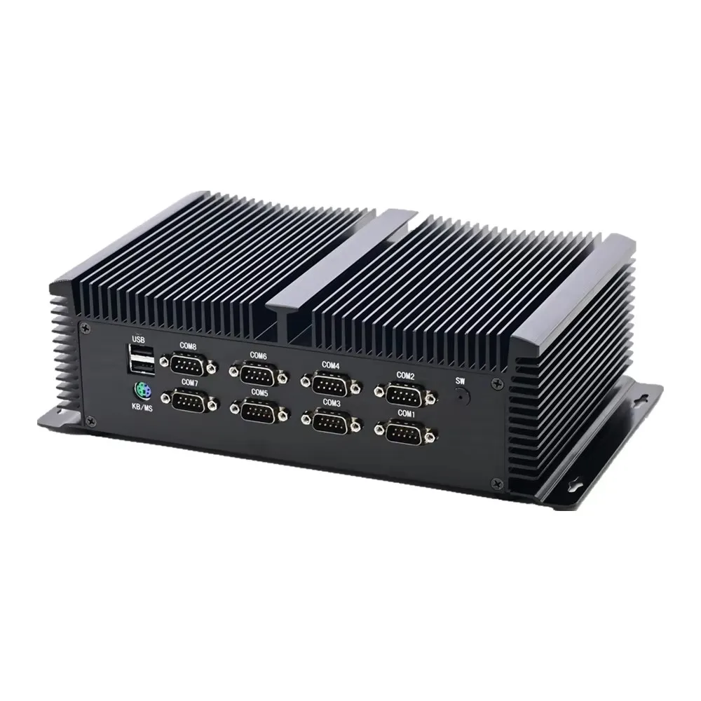 كمبيوتر صغير i7 1355U i5 1335U DDR5 Ram Nvme SSD كمبيوتر صناعي بدون مروحة 3xLan 8 * COM 8 * USB 1 * GPIO 2 * HDMI 1 * DP 4K @ 60 هرتز عرض