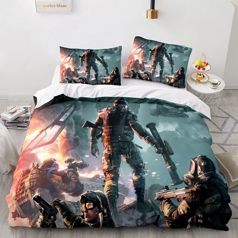 الحرب الجبهة الفراش مجموعات غطاء سرير لحاف المعزي غطاء لحاف كيس وسادة 2-3 قطع مجموعات الاطفال الكبار غرفة نوم الديكور #3