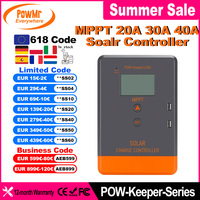 Powermr 20A 30A 40A MPPT Solar Charger Controller 12V 24V Power Bank LCD Display made for AGM Gel floodied Lithium Batteries charge