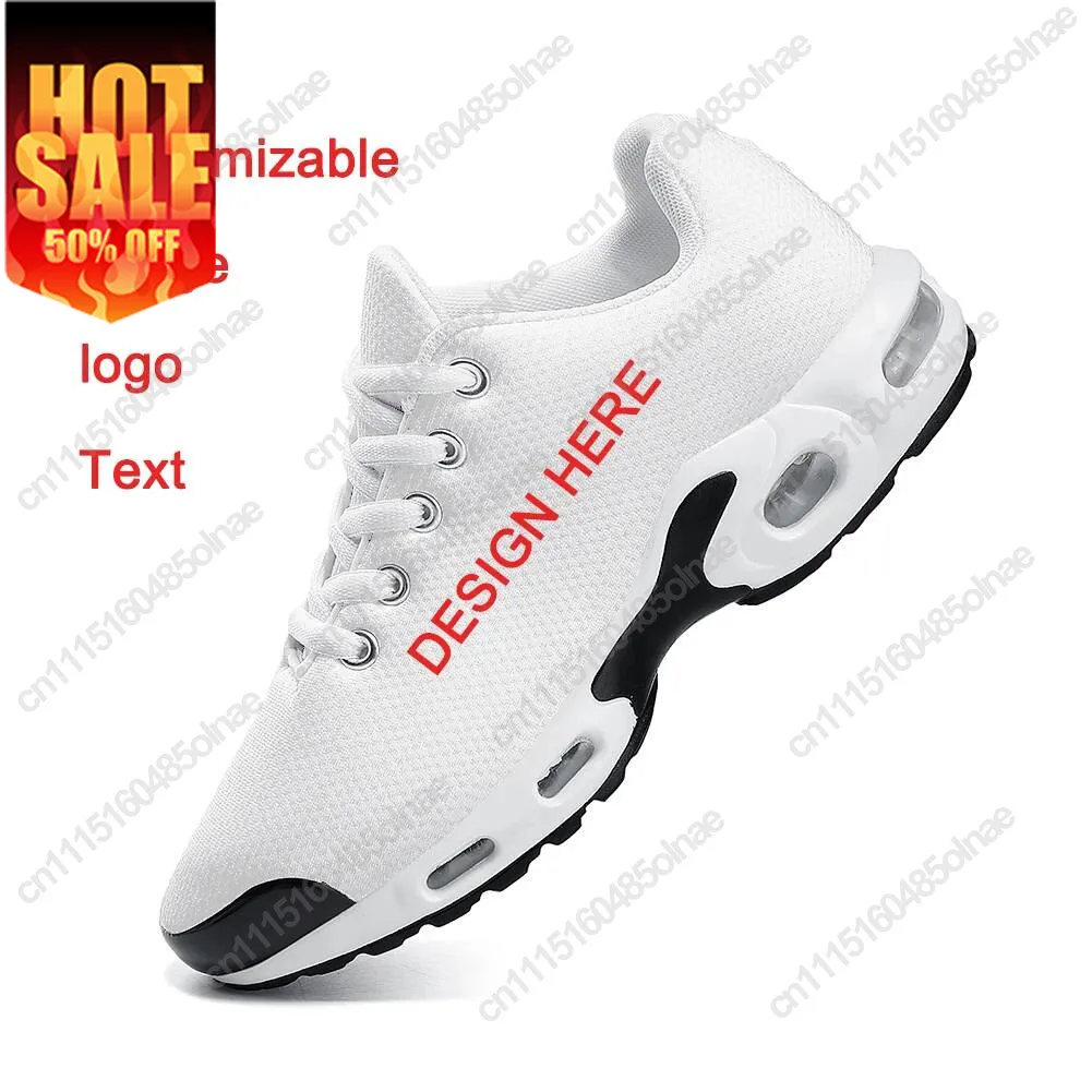 Customizable Casual Air Cushioned Sneakers Breathable And Lightweight Mesh Uppers Custom Orders Accepted
