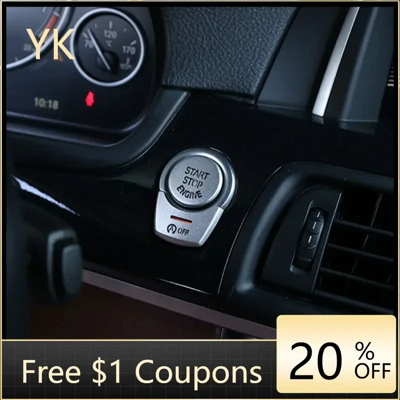 

For BMW 1 2 3 4 5 6 7 Series X1 X3 X4 X5 X6 Aluminium Alloy Car Ignition Switch Engine Start Stop Button OFF Switch Cover Trim
