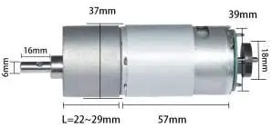 Bemonoc Encoder Metal Gearmotor 24V DC Low Speed 10 RPM Gear Motor with Encoder for Robotics