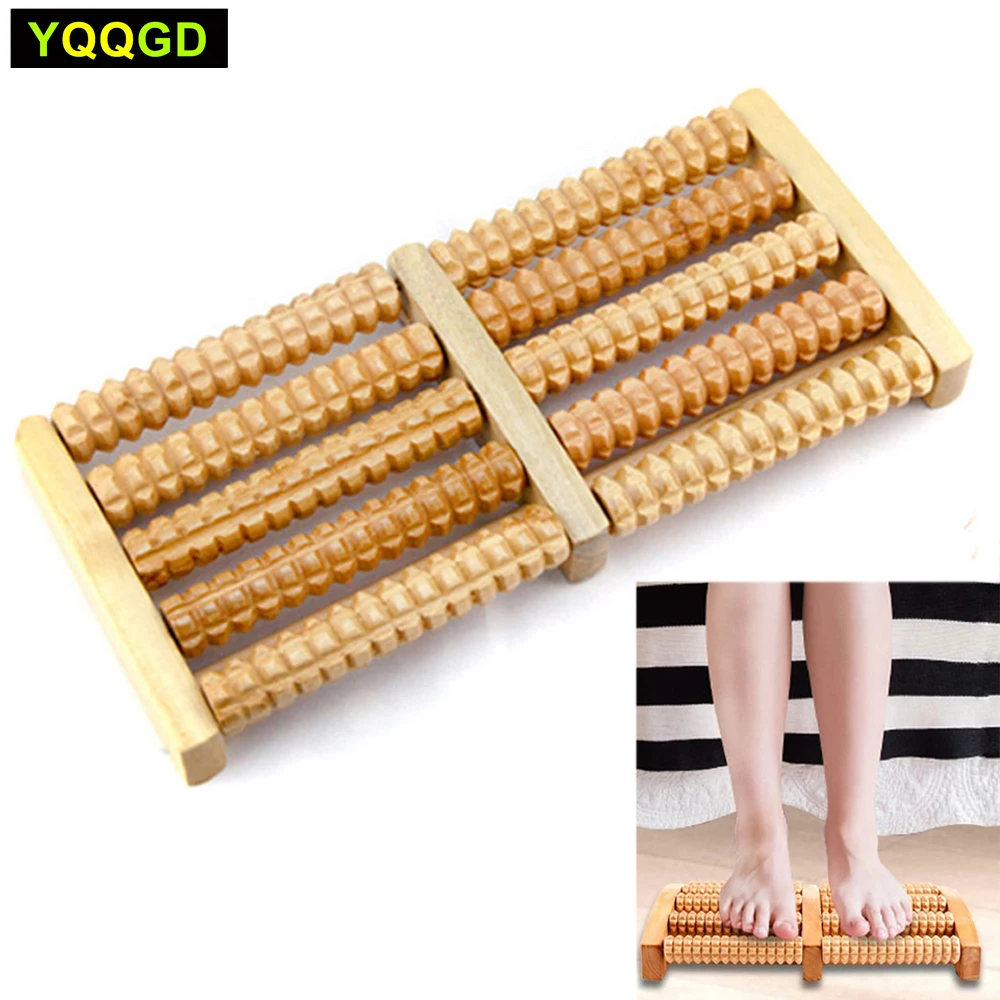 Wooden Foot Massager Roller Reflexology for Stress Fitness Health Care Feet Massager Colorful Massage Roller Pain Relief