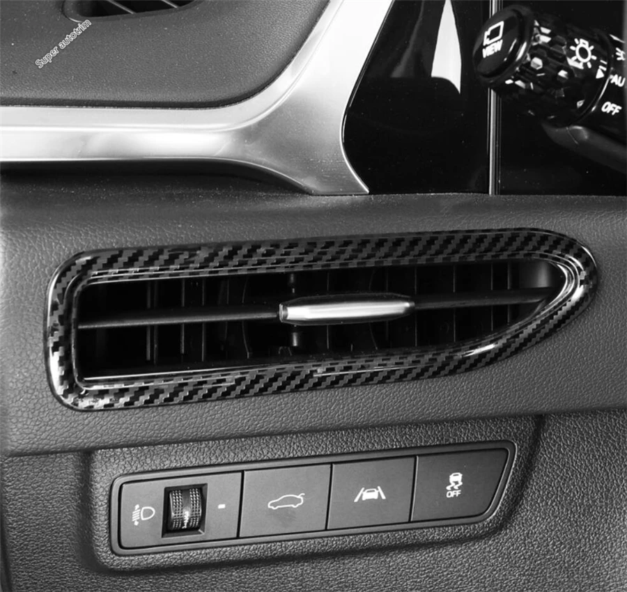

Dashboard Air Conditioning AC Vent Outlet Cover Trim Carbon Fiber Texture For Hyundai Sonata DN8 2020 - 2023 Interior Refit Kit
