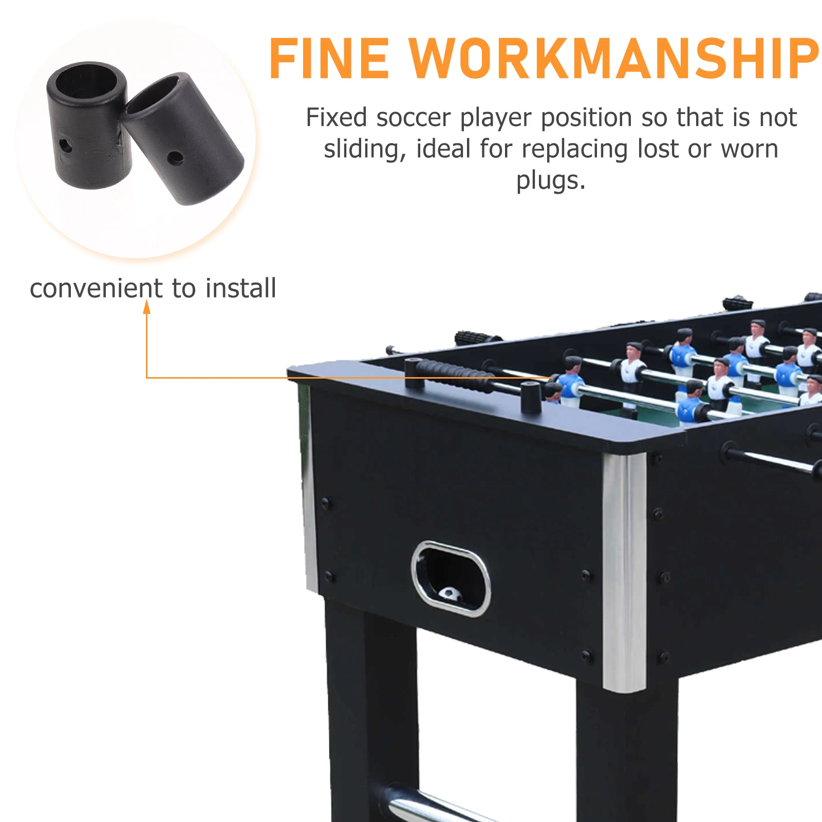 

16Pcs Foosball Rod Covers High Durability End Caps Easy to Install for Table Football Machines Foosball Supplies