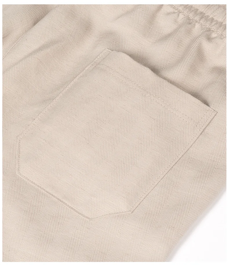 Bestseller Herren Leinen-Lyocell-Hose Sommer Dünn Weich Atmungsaktiv Lässig Cool Gerade Einfache Lange Hose Schwarz Outdoor Alltag – Detail 21