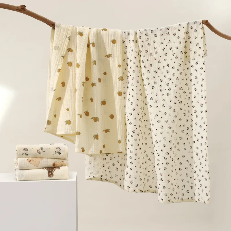 

Newborn Wash Cloth Swaddling Wrap Cotton Baby Swaddle Blanket Muslin Bath Towel Soft Gauze Toddler Baby Sleep Blanket
