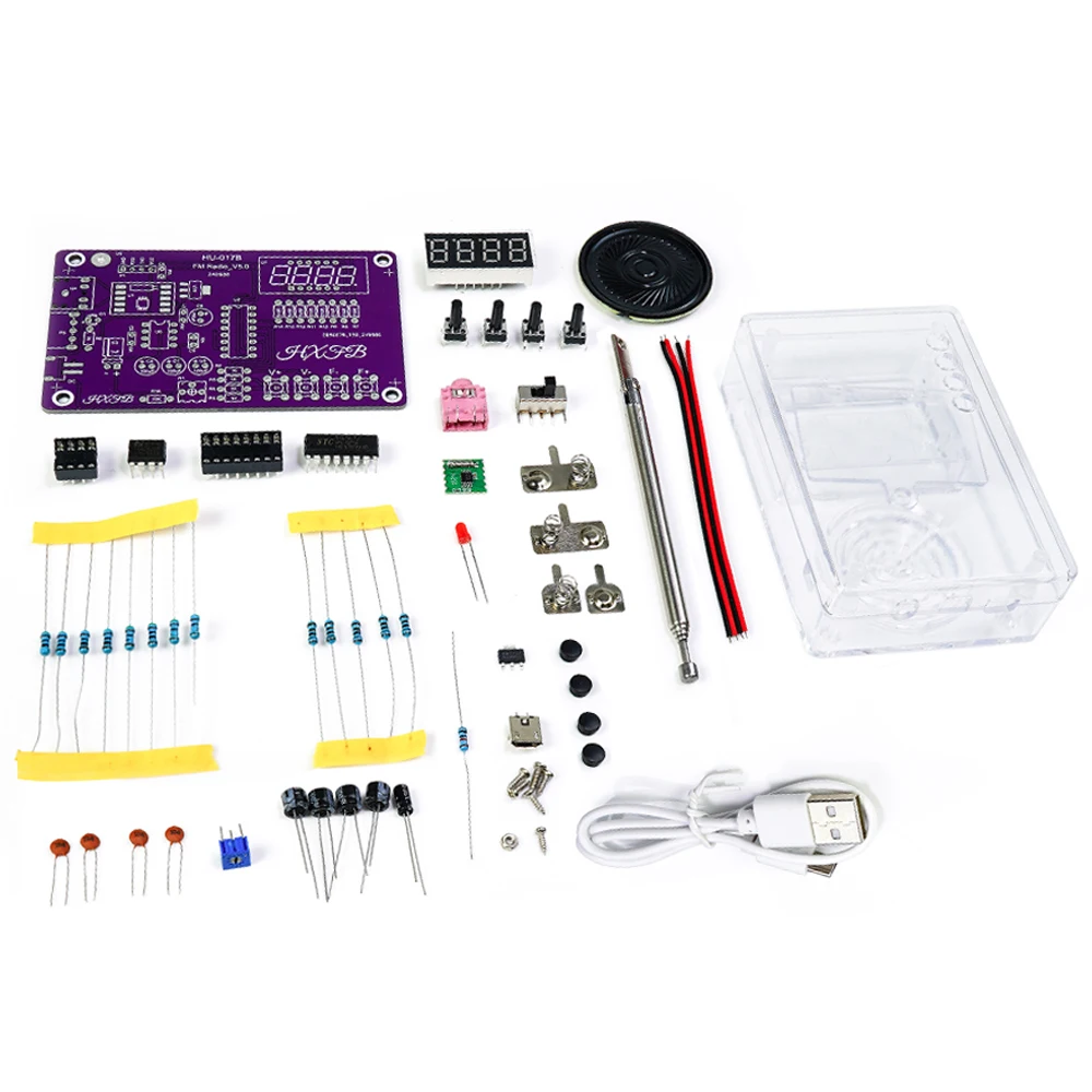 Upgraded FM Radio RDA5807 Diy Kit Electronic Adjustable 87-108MHz Display New Soldering Practice DIY Electronic Components Kit