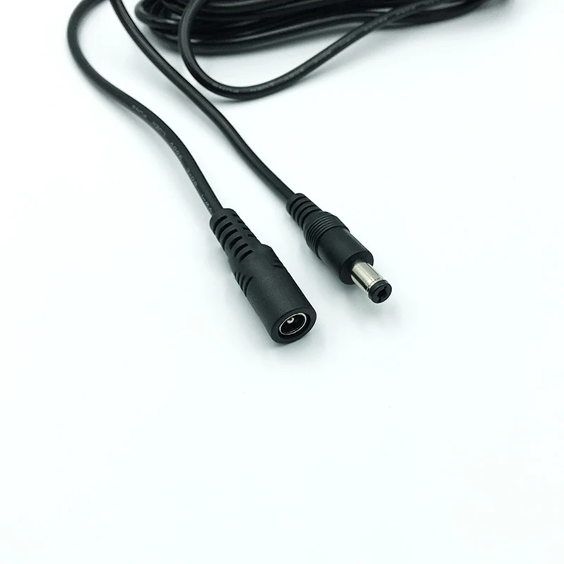 3m DC Power Cord 5.5*2.1mm 18awg Male to Female Adapter Cable Surveillance Camera Power Cord Adapter Line CCTV Camera LED Strip