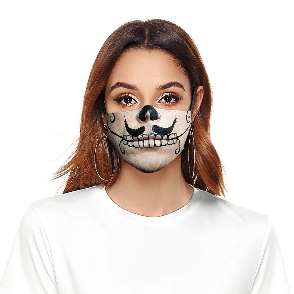 Animal Printing Reusable Mouth Face Mask Anti Haze Dustproof Mask with Filters 2023 Summer New Breathable Comfortable Masks