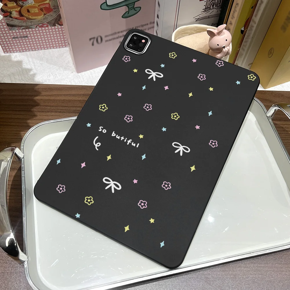 Popular Pastel Small Flower Straight Edge Matte Tablet Case For Samsung Galaxy Tab S9 S10 S11 S12 Ultra S12 Plus A9 A11 Cover