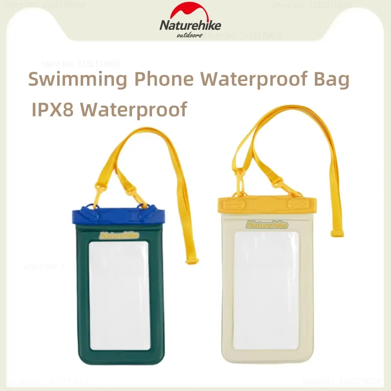 Naturehike Ipx8 Waterproof Phone Bag Swimming Diving Cell Phone Sealed Protection Bag Universal Waterproof Case PVC Phone Cover