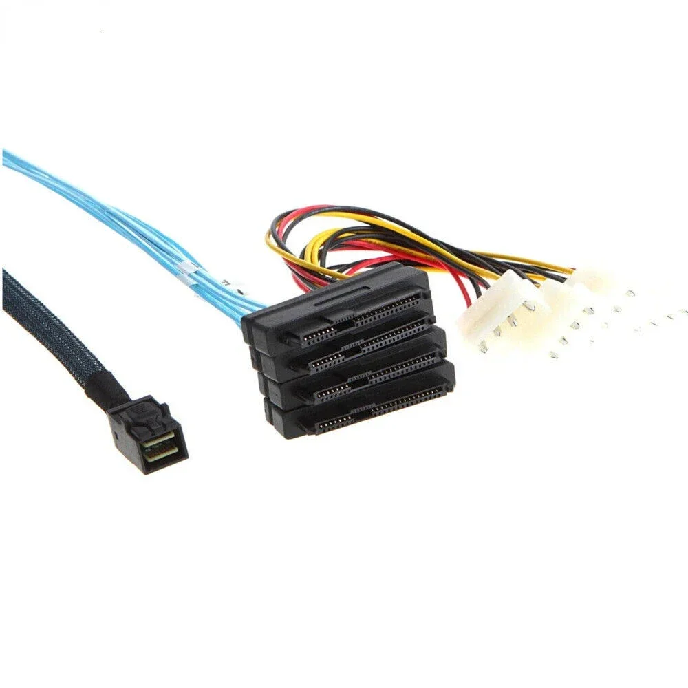 

MINI SAS SFF-8643 — 4 порта SAS SFF-8482 с соединительным кабелем POWER