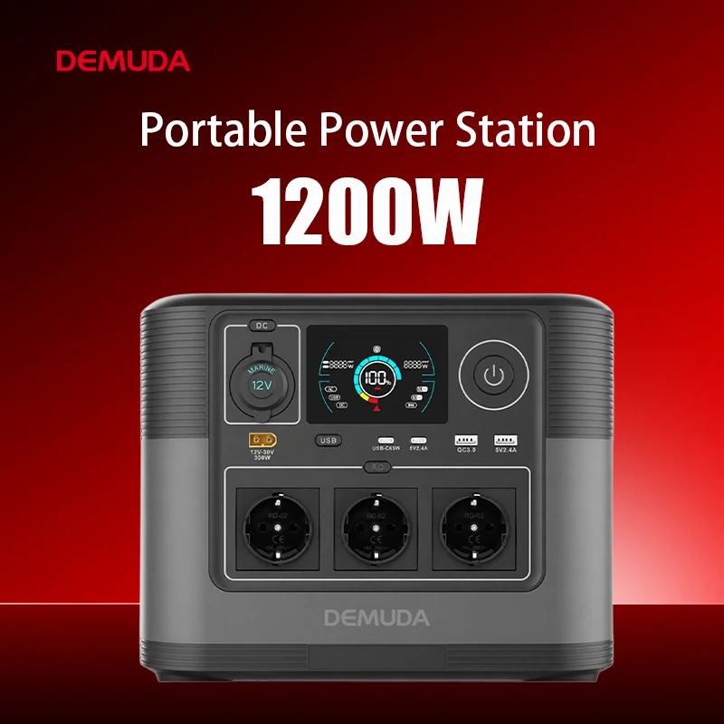 1200 Watt Home Camping Solar Storage Pure Sine Wave Solar Generator 1200W 1000wh LiFePO4 Lithium Battery Portable Power Station