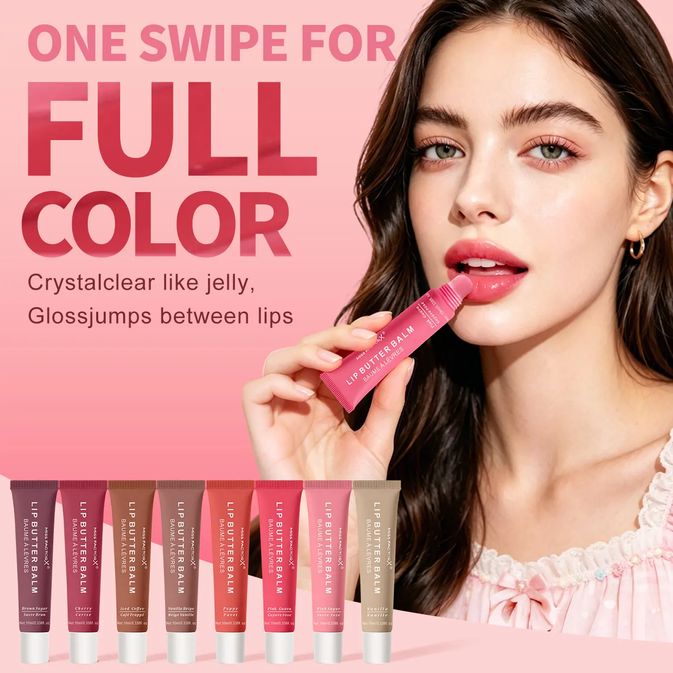 24Pcs 8 Colors Hydrating Butter Lip Gloss Gift Set, Moisturizing Glossy Finish, For Daily Makeup & Holiday Gifting