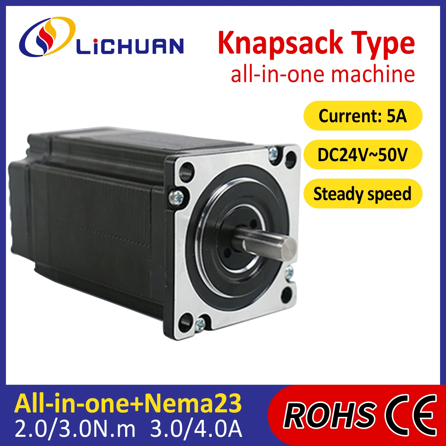lichuan-36v3a-4a-1000ppr-nema23-steppermotor-integrated-2-3nm-2phase-closedloop-integrated-stepper-motors-driver-for-assembly