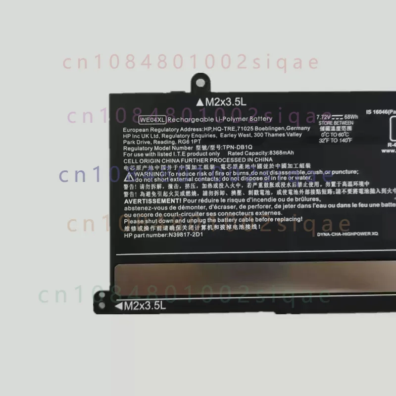 WE04XL Laptop Battery For HP X360 Spectre 14-EU 14t-eu000 14-eu0098nf, Envy X360 16-AC 16-AD 2-in-1 HSTNN-WB0F N39817-2C1