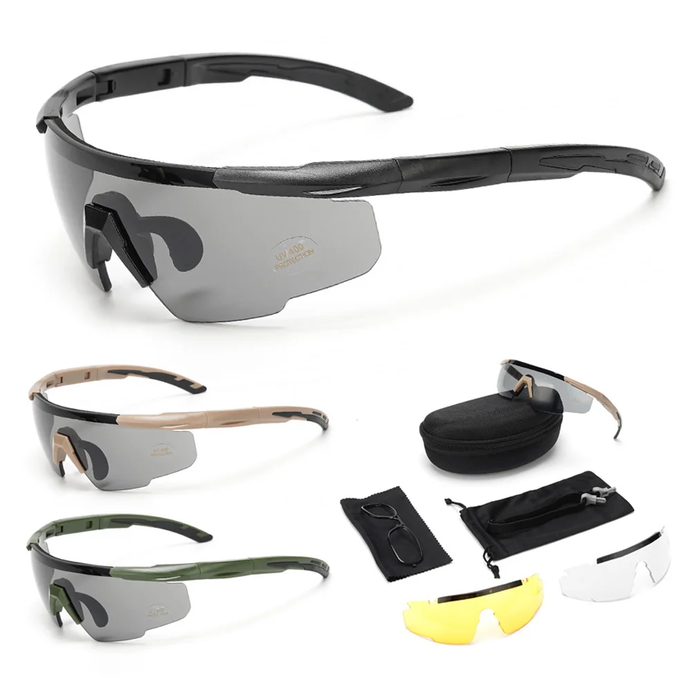 Tactical Goggles Paintball Airsoft Eyewear Ultraviolet-proof Impact Resistance Outdoor Sports Glasses Eye Protection Gear NA145S