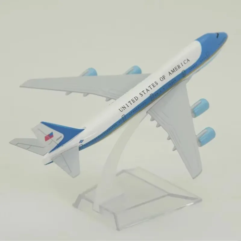 1/400 Scale Air Force One Airline B747 Alloy Plane 16cm Boeing 747 Aircraft Model Toy Decoration Children's Collection Gifts