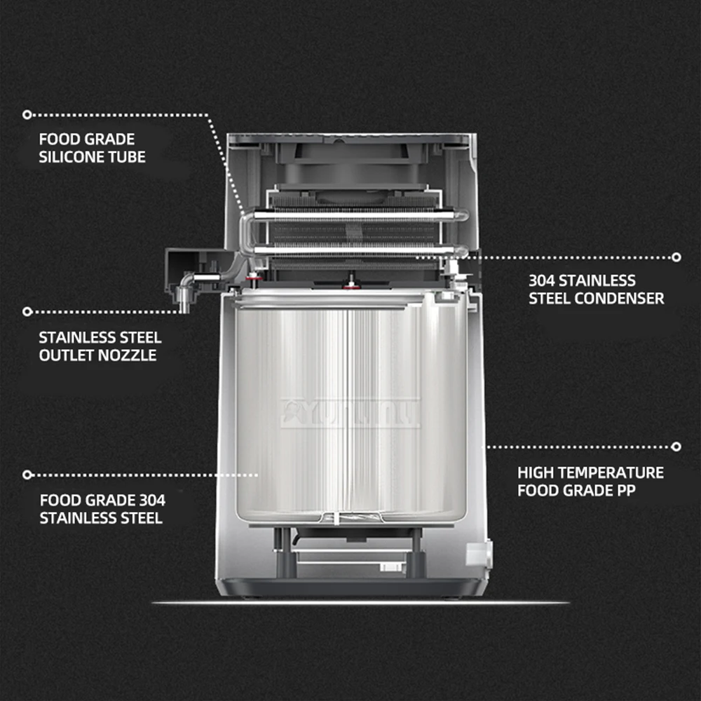 Máquina de rocío puro de inteligencia, destilador de hidrosol, Extractor de aceite esencial multifuncional, máquina de destilación de fermentación de vino