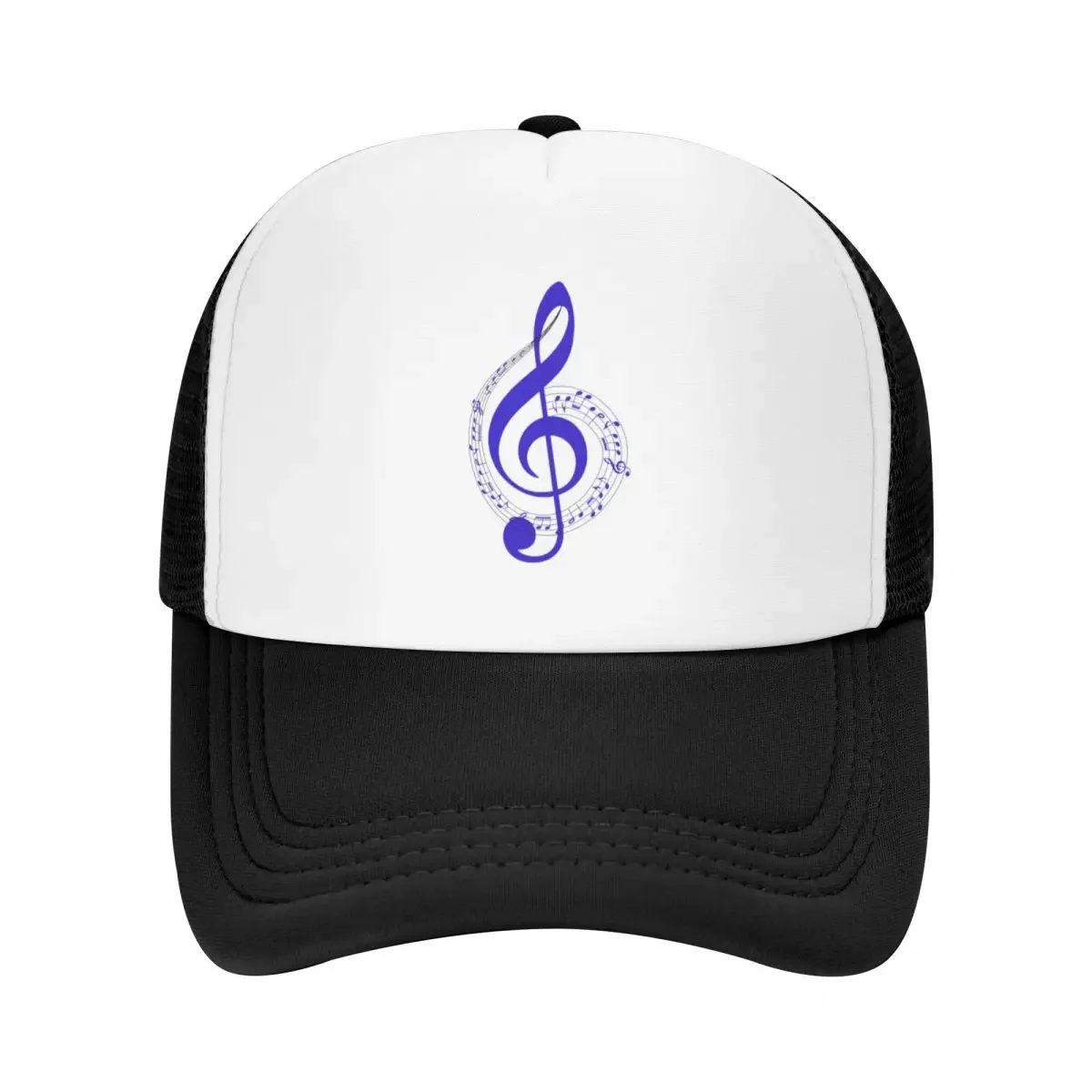 Music Notes Treble Clef - Blue Baseball Cap Thermal Visor Brand Man cap Golf Hat Man Trucker Cap Hats For Men Women's