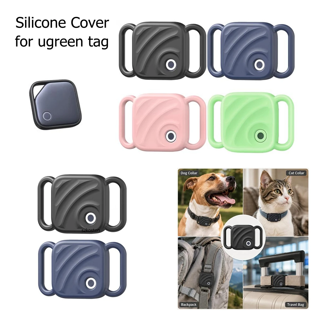 For Ugreen Fine Track Silicone Protective Case For Pet Collar Dogs Cats Backpack Soft Anti Drop Shockproof Protective Cover