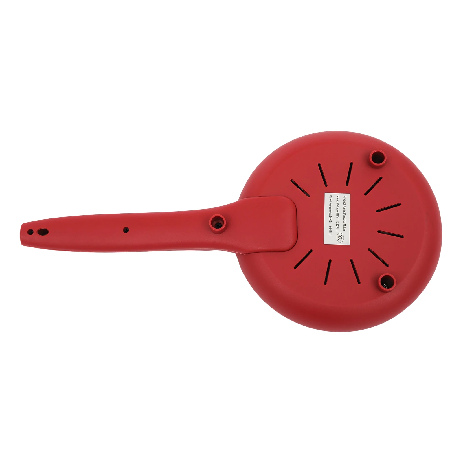 Compact 8" Electric Crepe Maker | 550W Portable Pancake Machine with Non-Stick Coating & 2-Min Preheat (Red, Desktop Mount)​