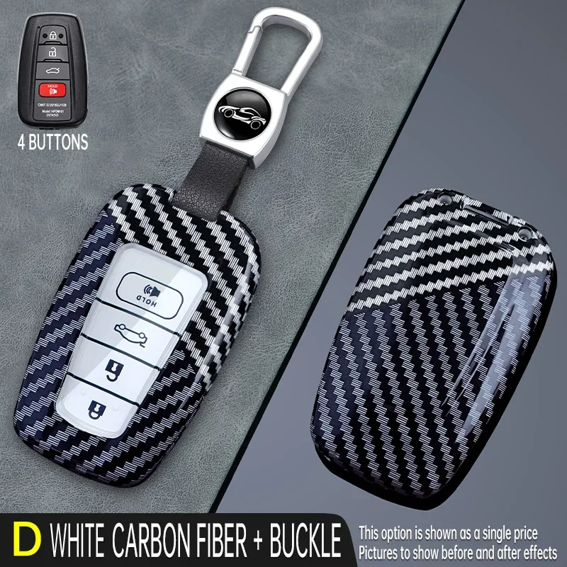 

ABS Car Key Case Full Cover Shell For Toyota Prius Camry Corolla CHR C-HR RAV4 Land Cruiser Prado Keychain Accessories