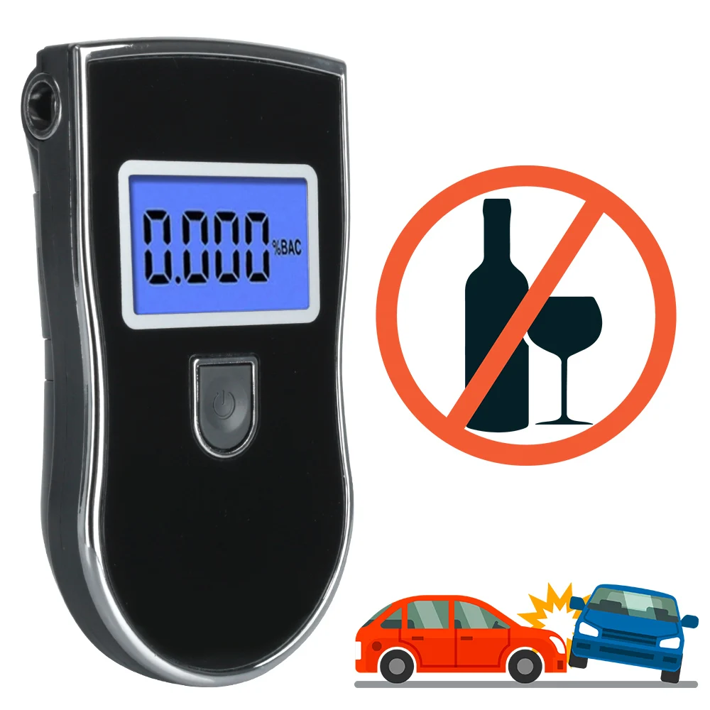 LCD-scherm Draagbare Dronken Rijden Analyzer Digitale Adem Alcohol Tester Alcohol Meter Wijn Alcohol Test Auto Blaastest